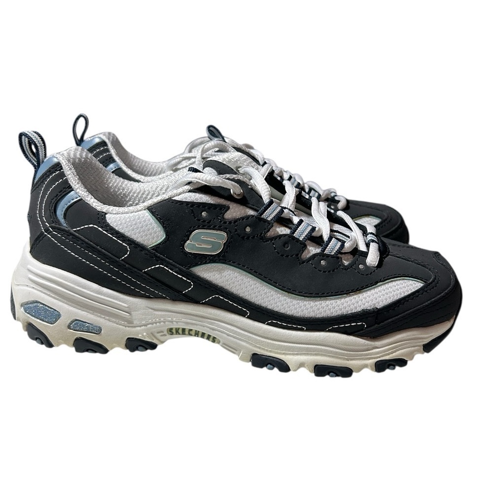 Skechers Men's Black and White Sneakers